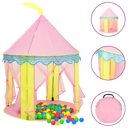 Berkfield Children Play Tent Pink 100x100x127 cm