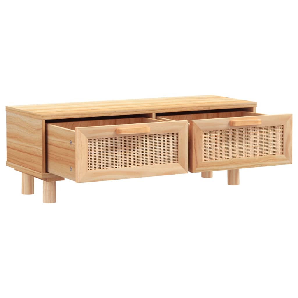Berkfield Coffee Table Brown 80x40x30 cm Engineered Wood&Solid Wood Pine