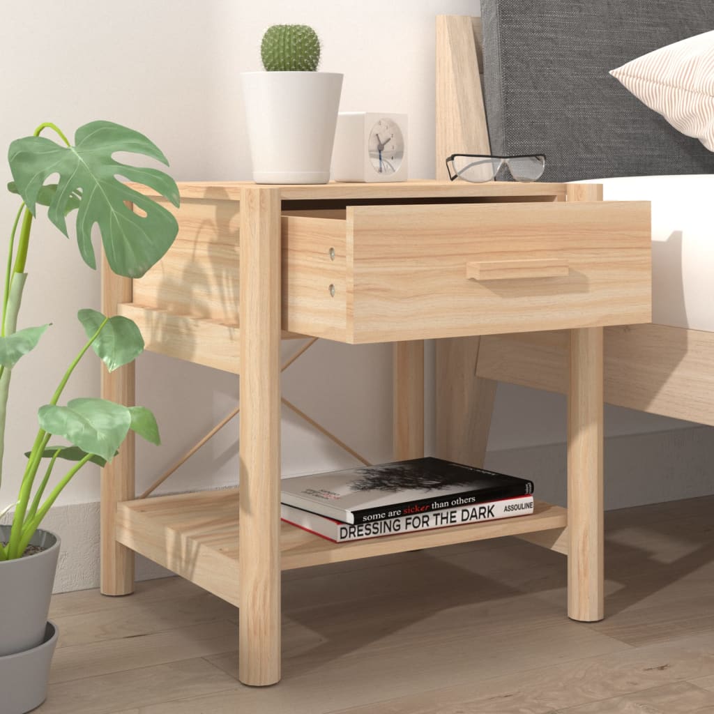 Berkfield Bedside Table 42x38x45 cm Engineered Wood