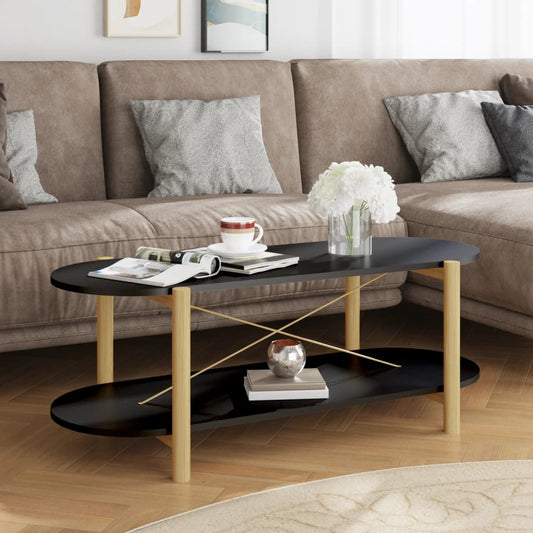 Berkfield Coffee Table Black 110x48x40 cm Engineered Wood