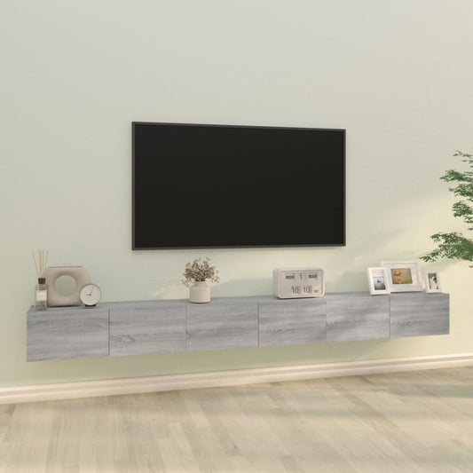 Berkfield 3 Piece TV Cabinet Set Grey Sonoma Engineered Wood