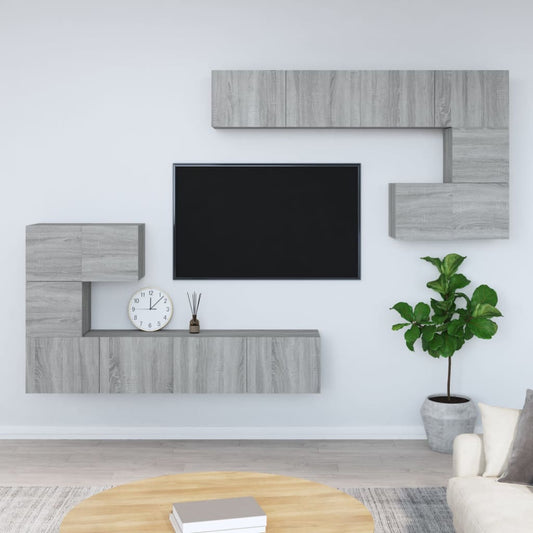 Berkfield Wall-mounted TV Cabinet Grey Sonoma Engineered Wood