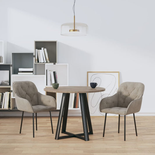 Berkfield Dining Chairs 2 pcs Light Grey Velvet