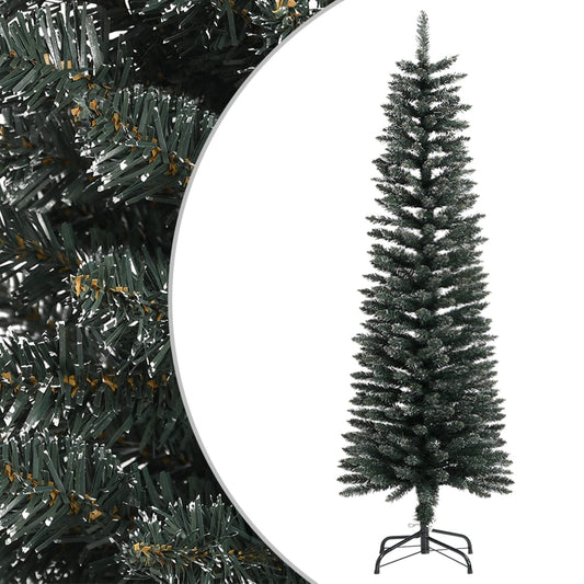 Berkfield Artificial Slim Christmas Tree with Stand Green 150 cm PVC