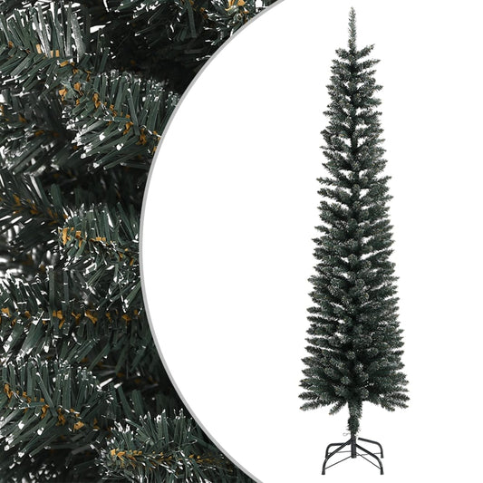 Berkfield Artificial Slim Christmas Tree with Stand Green 240 cm PVC