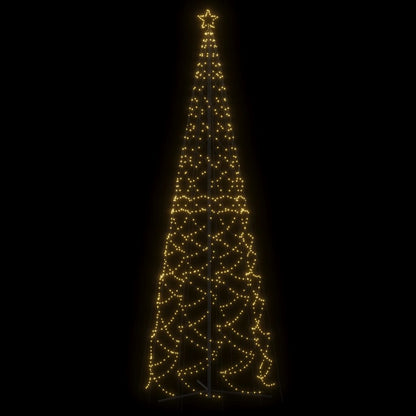 Berkfield Christmas Cone Tree Warm White 732 LEDs 160x500 cm