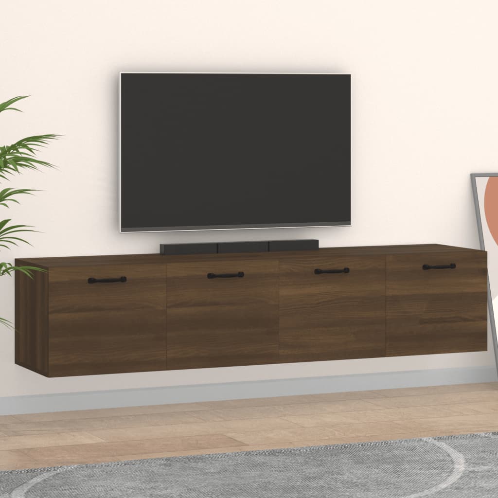 Berkfield Wall Cabinets 2 pcs Brown Oak 60x36.5x35 cm Engineered Wood