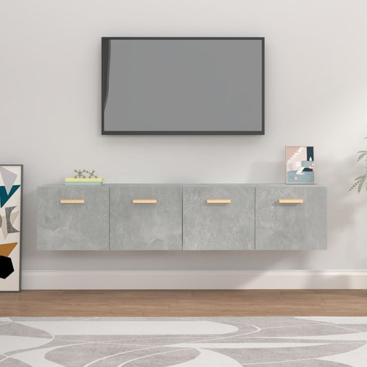 Berkfield Wall Cabinets 2 pcs Concrete Grey 80x35x36.5 cm Engineered Wood