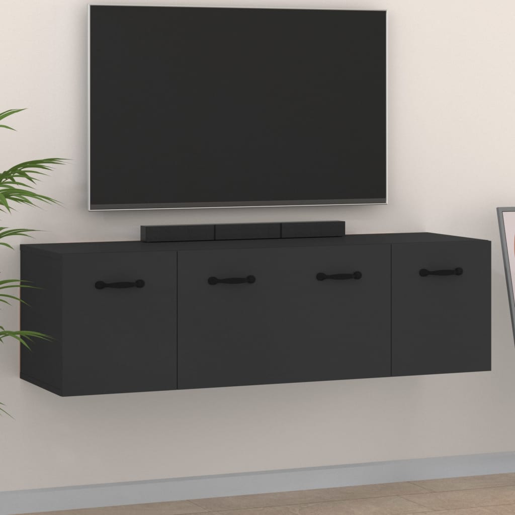 Berkfield Wall Cabinets 2 pcs Black 80x35x36.5 cm Engineered Wood