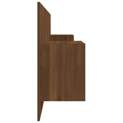 Berkfield Bed Headboard with Cabinets Brown Oak Engineered Wood