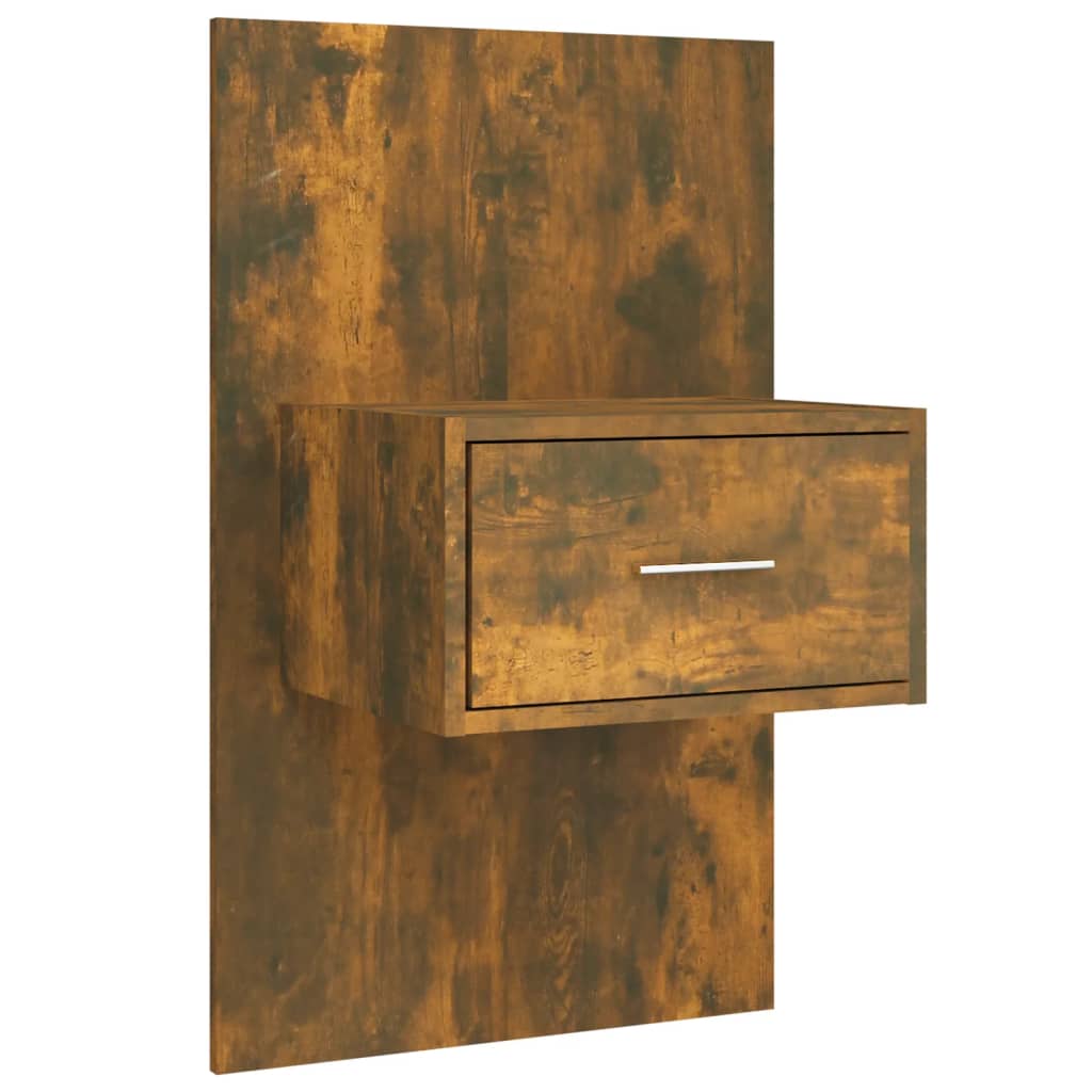 Berkfield Bed Headboard with Cabinets Smoked Oak Engineered Wood