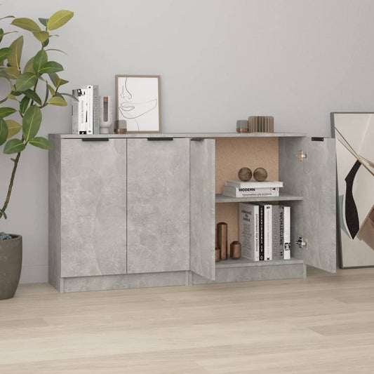 Berkfield Sideboards 2 pcs Concrete Grey 60x30x70 cm Engineered Wood