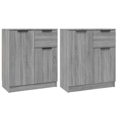 Berkfield Sideboards 2 pcs Grey Sonoma 60x30x70 cm Engineered Wood