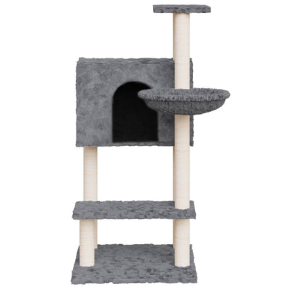 Berkfield Cat Tree with Sisal Scratching Posts Dark Grey 108.5 cm