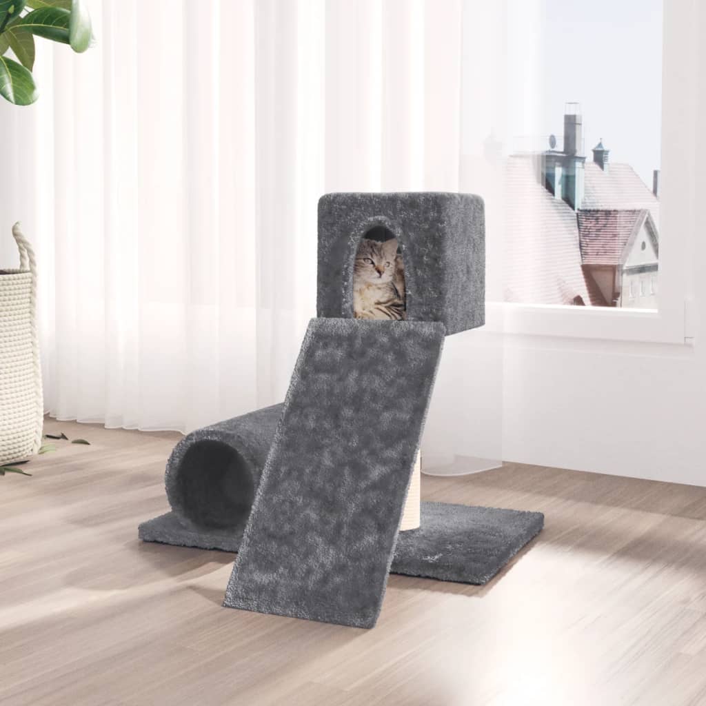 Berkfield Cat Tree with Sisal Scratching Post Dark Grey 59 cm