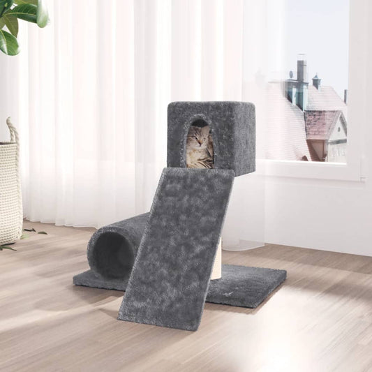 Berkfield Cat Tree with Sisal Scratching Post Dark Grey 59 cm