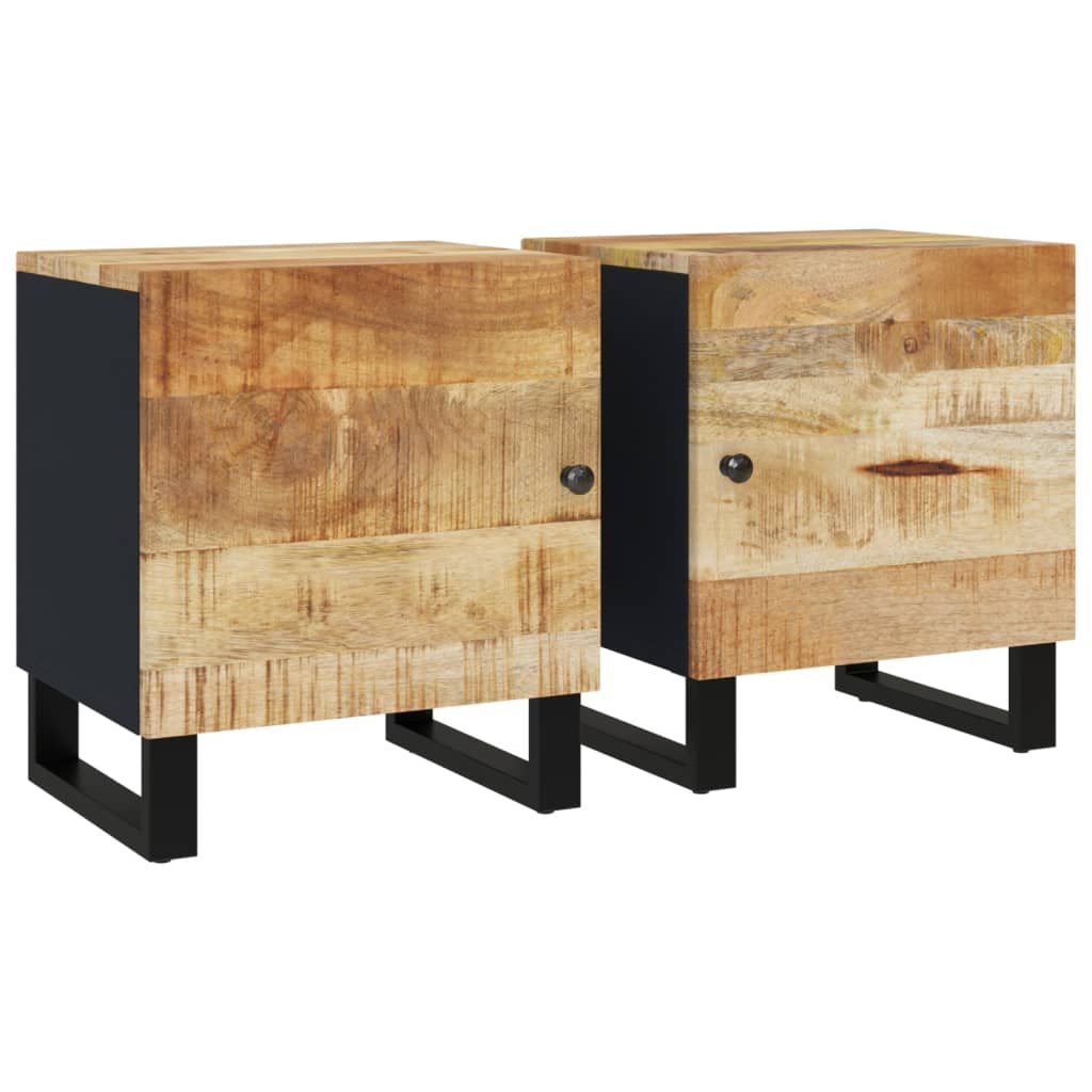 Berkfield Bedside Cabinets 2 pcs 40x33x46 cm Solid Wood Mango