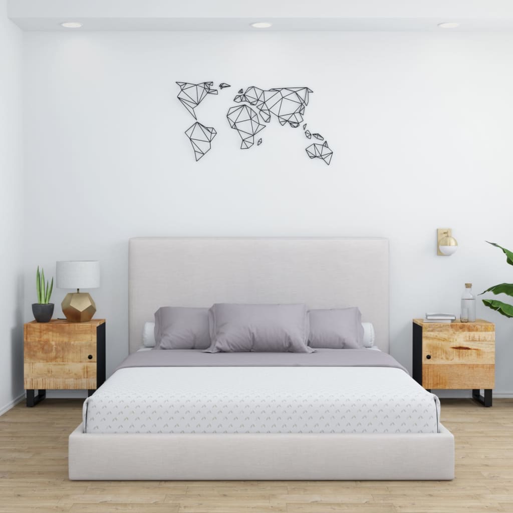 Berkfield Bedside Cabinets 2 pcs 40x33x46 cm Solid Wood Mango