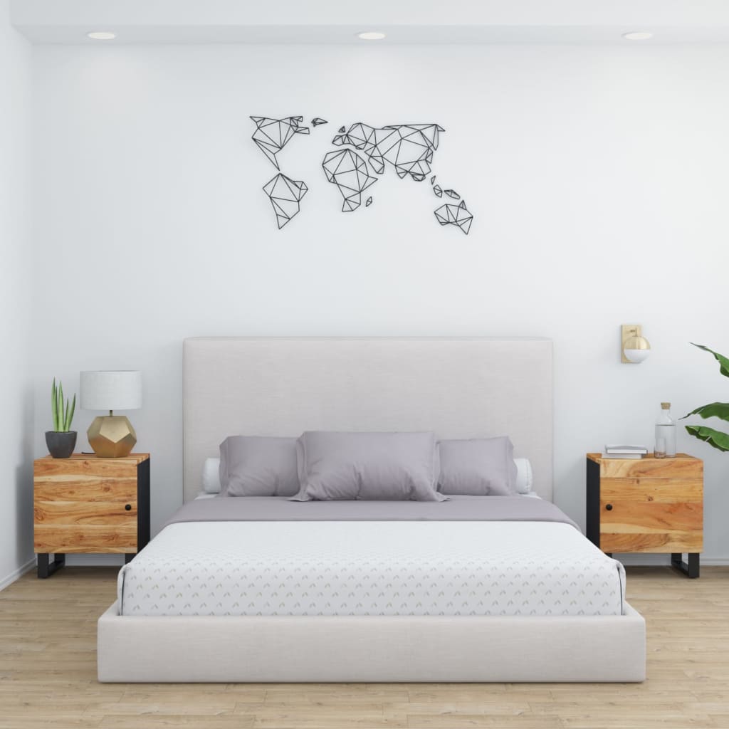 Berkfield Bedside Cabinets 2 pcs 40x33x46 cm Solid Wood Acacia