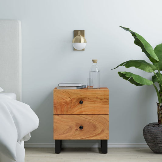 Berkfield Bedside Cabinet 40x33x46 cm Solid Wood Acacia