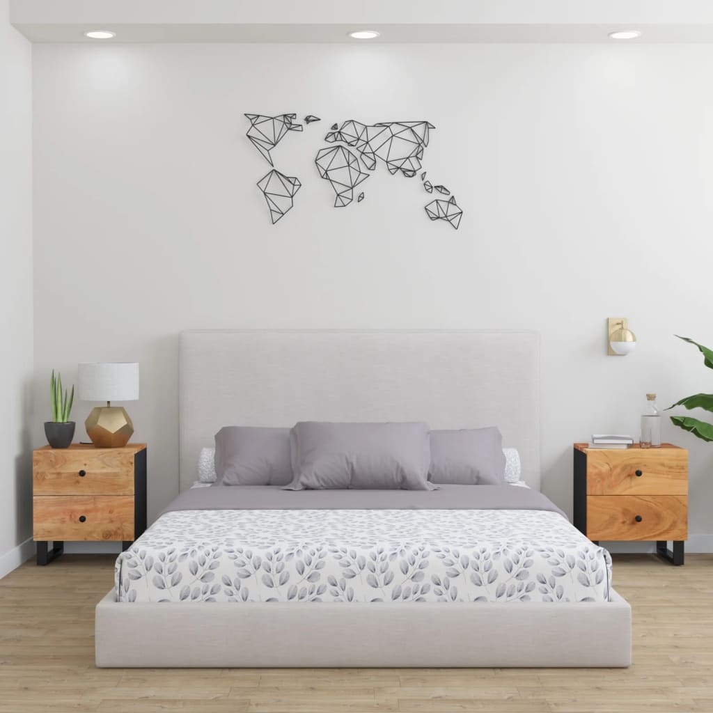 Berkfield Bedside Cabinets 2 pcs 40x33x46 cm Solid Wood Acacia