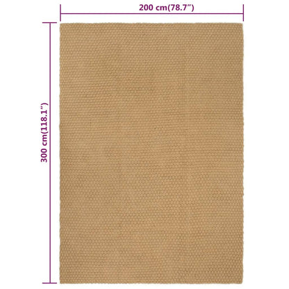 Berkfield Rug Rectangular Natural 200x300 cm Jute