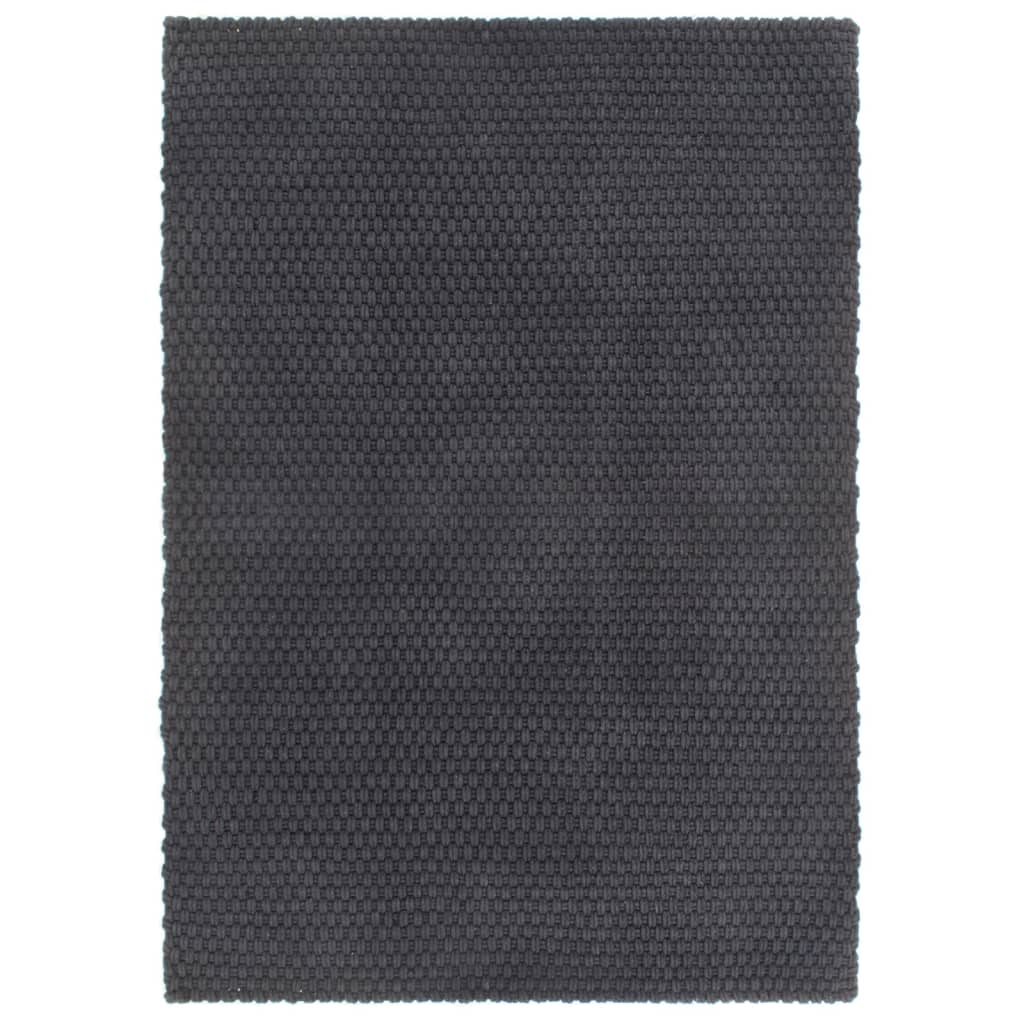 Berkfield Rug Rectangular Anthracite 160x230 cm Cotton