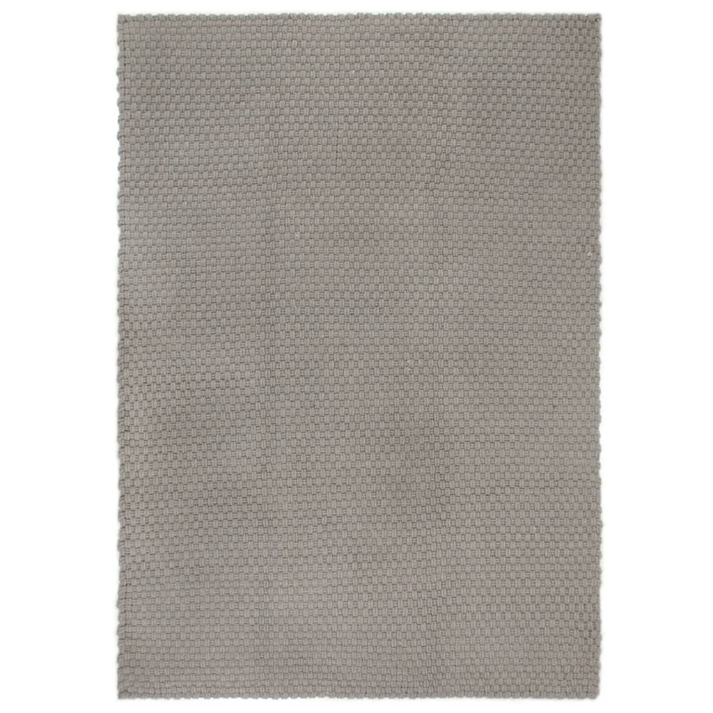 Berkfield Rug Rectangular Grey 160x230 cm Cotton