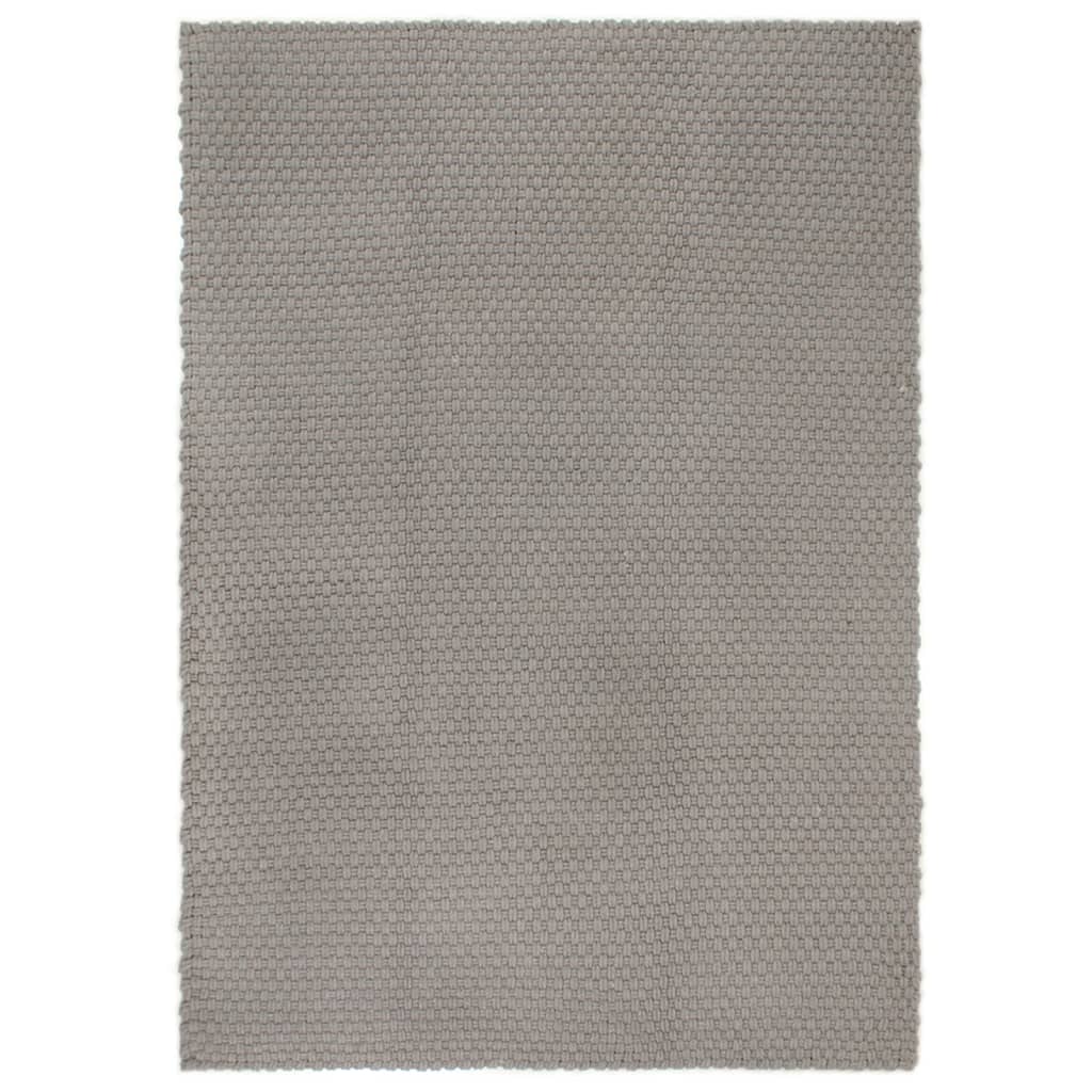 Berkfield Rug Rectangular Grey 180x250 cm Cotton