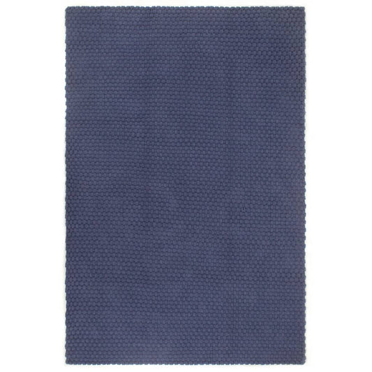 Berkfield Rug Rectangular Navy Blue 80x160 cm Cotton