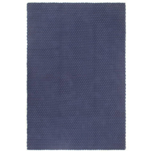 Berkfield Rug Rectangular Navy Blue 120x180 cm Cotton