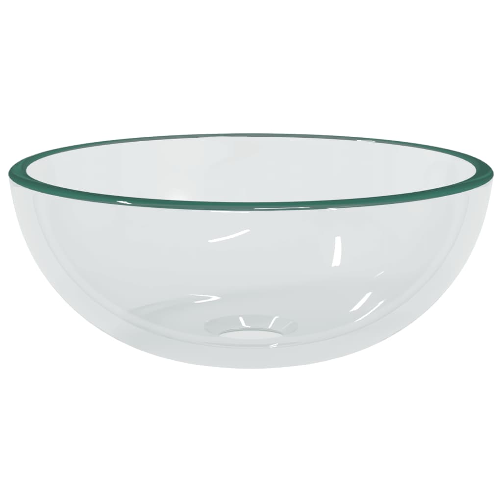 Berkfield Basin Tempered Glass 30x12 cm Transparent