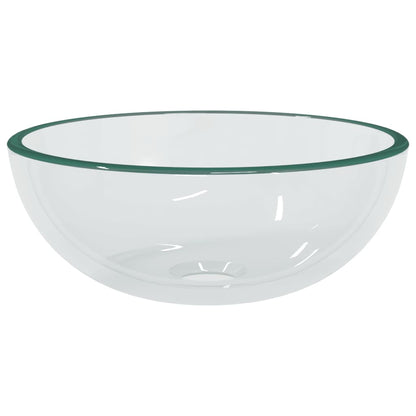 Berkfield Basin Tempered Glass 30x12 cm Transparent