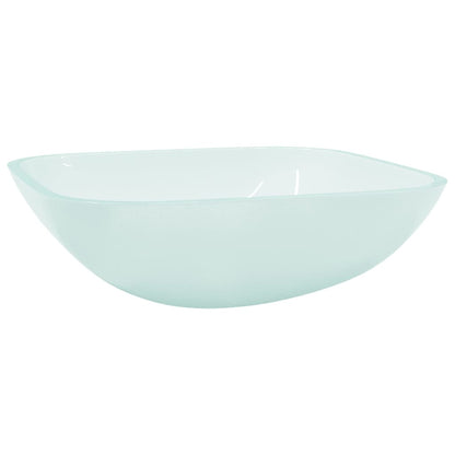 Berkfield Basin Glass 42x42x14 cm Frosted