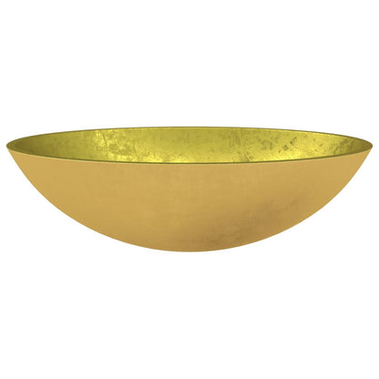 Berkfield Basin Glass 50x37x14 cm Gold