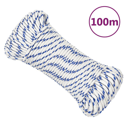 Berkfield Boat Rope White 5 mm 100 m Polypropylene