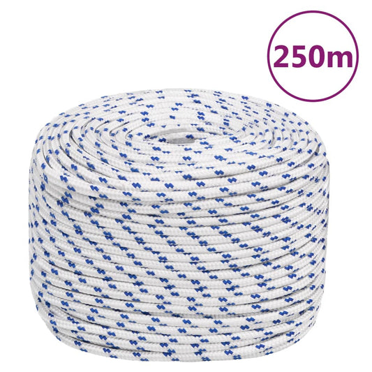 Berkfield Boat Rope White 8 mm 250 m Polypropylene