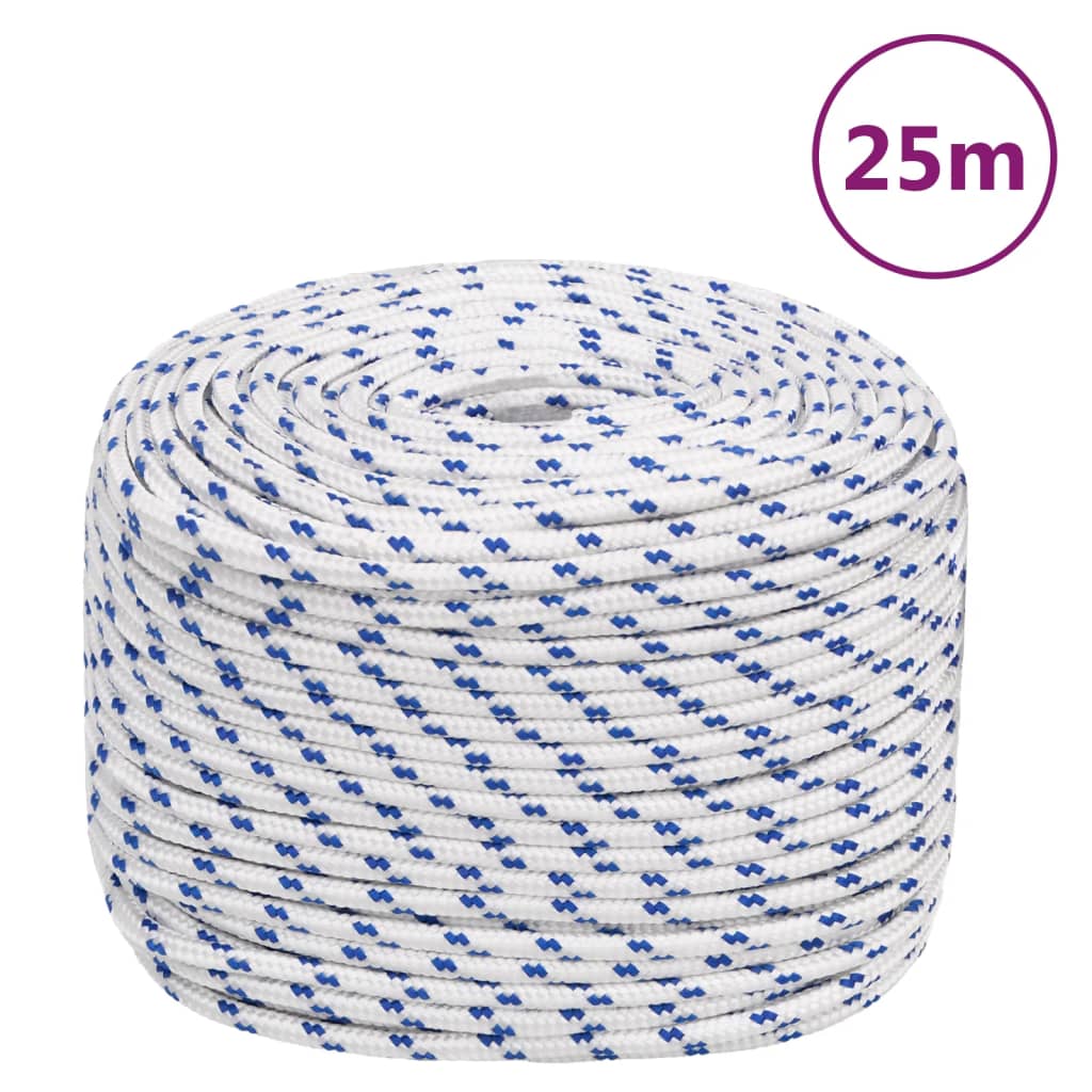 Berkfield Boat Rope White 10 mm 25 m Polypropylene