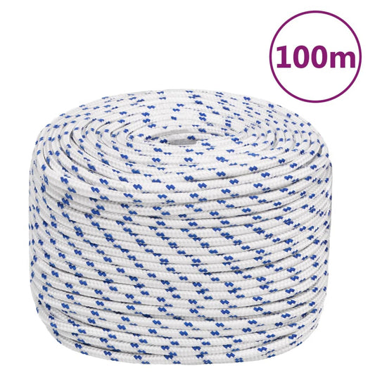 Berkfield Boat Rope White 10 mm 100 m Polypropylene