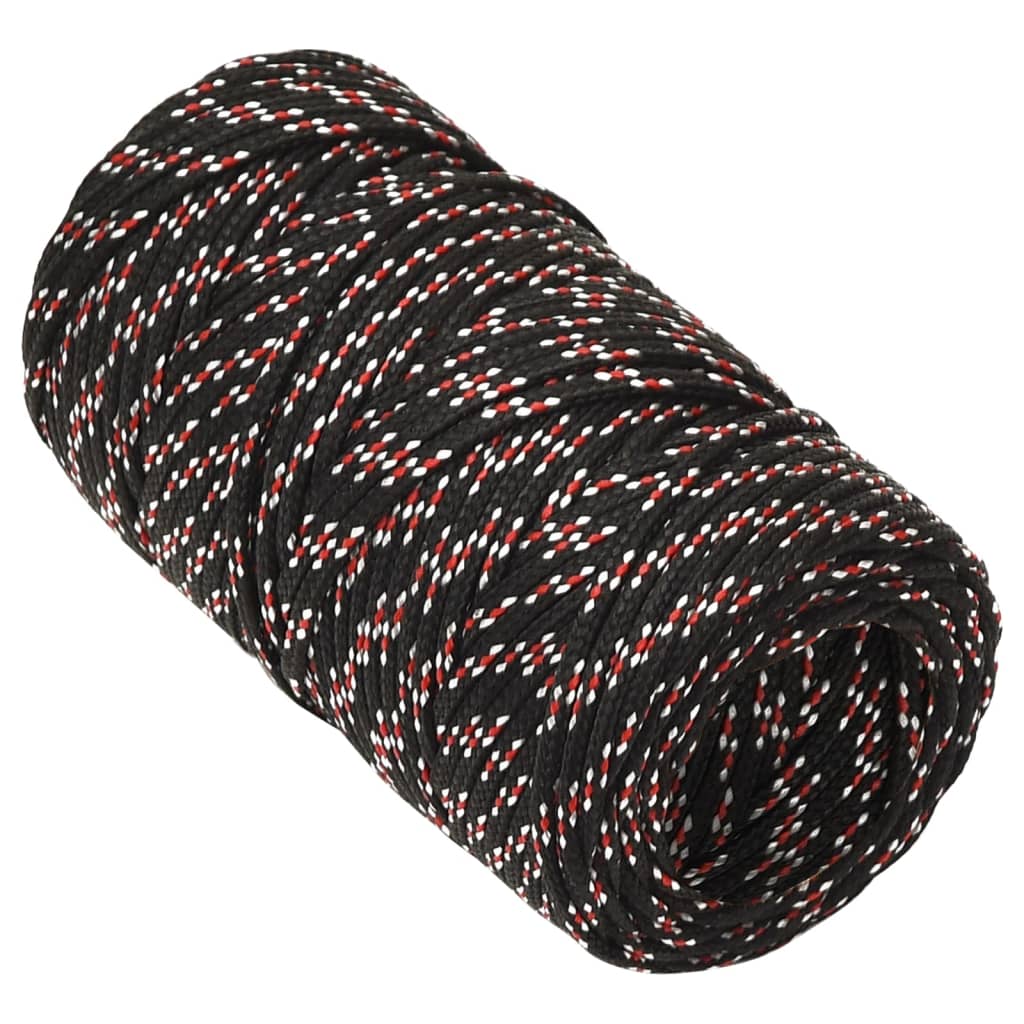 Berkfield Boat Rope Black 2 mm 100 m Polypropylene