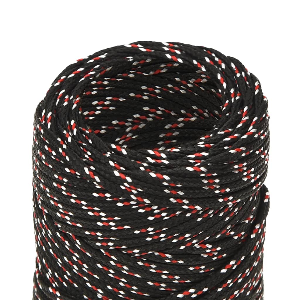 Berkfield Boat Rope Black 2 mm 100 m Polypropylene