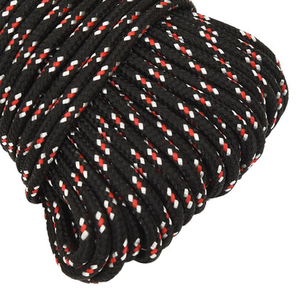 Berkfield Boat Rope Black 5 mm 50 m Polypropylene