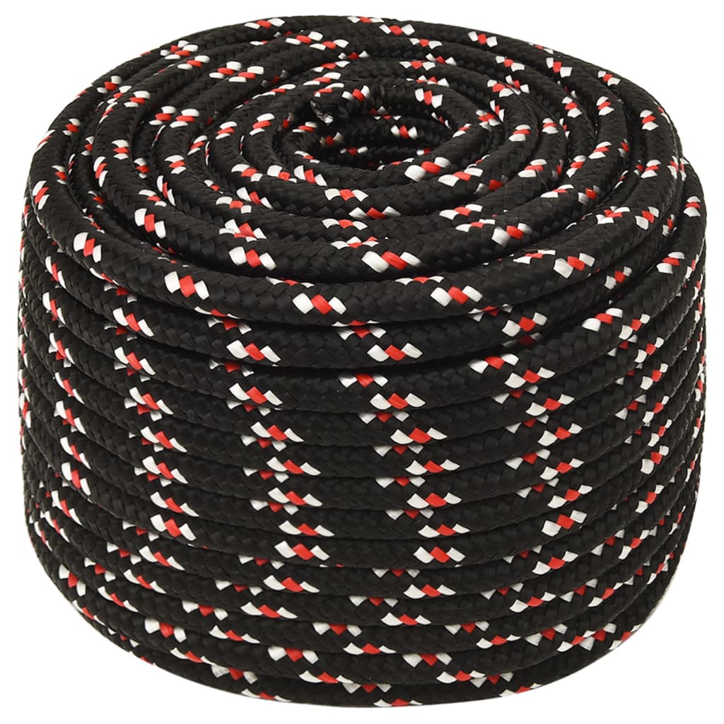 Berkfield Boat Rope Black 12 mm 25 m Polypropylene