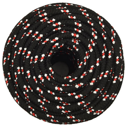 Berkfield Boat Rope Black 12 mm 25 m Polypropylene