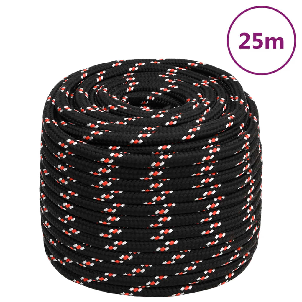 Berkfield Boat Rope Black 18 mm 25 m Polypropylene