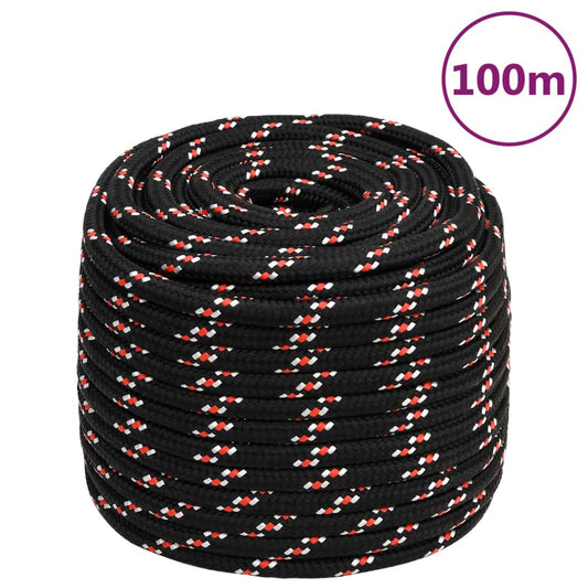 Berkfield Boat Rope Black 18 mm 100 m Polypropylene