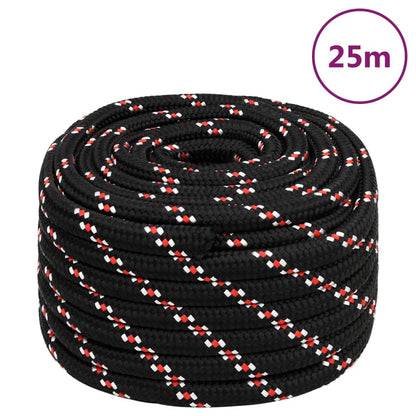 Berkfield Boat Rope Black 20 mm 25 m Polypropylene