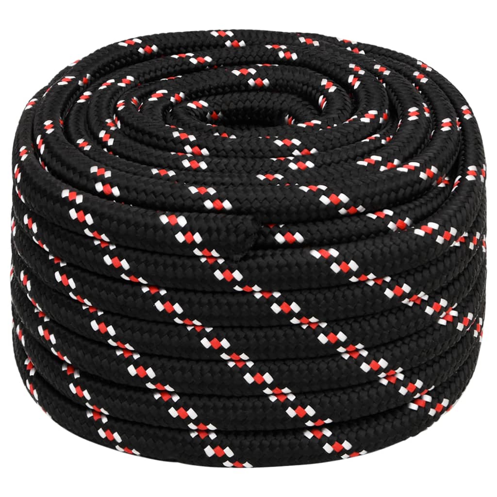 Berkfield Boat Rope Black 20 mm 25 m Polypropylene