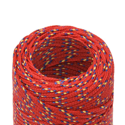 Berkfield Boat Rope Red 2 mm 50 m Polypropylene
