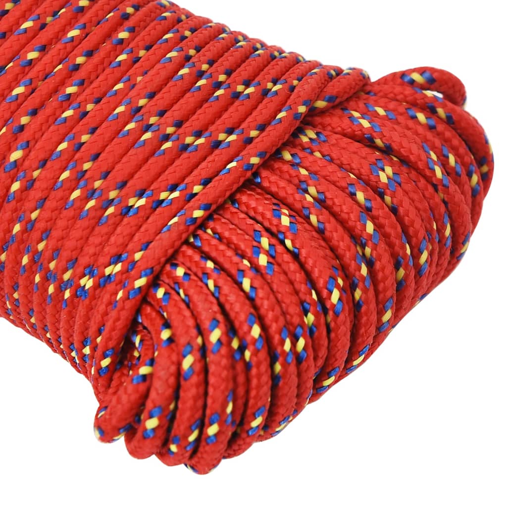 Berkfield Boat Rope Red 4 mm 500 m Polypropylene